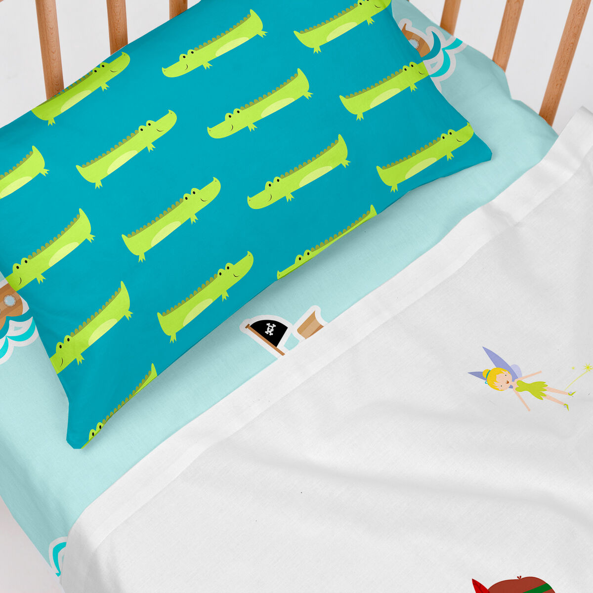 Set di Lenzuola per Culla HappyFriday Mr Fox Flying Boy Multicolore Culla Neonato